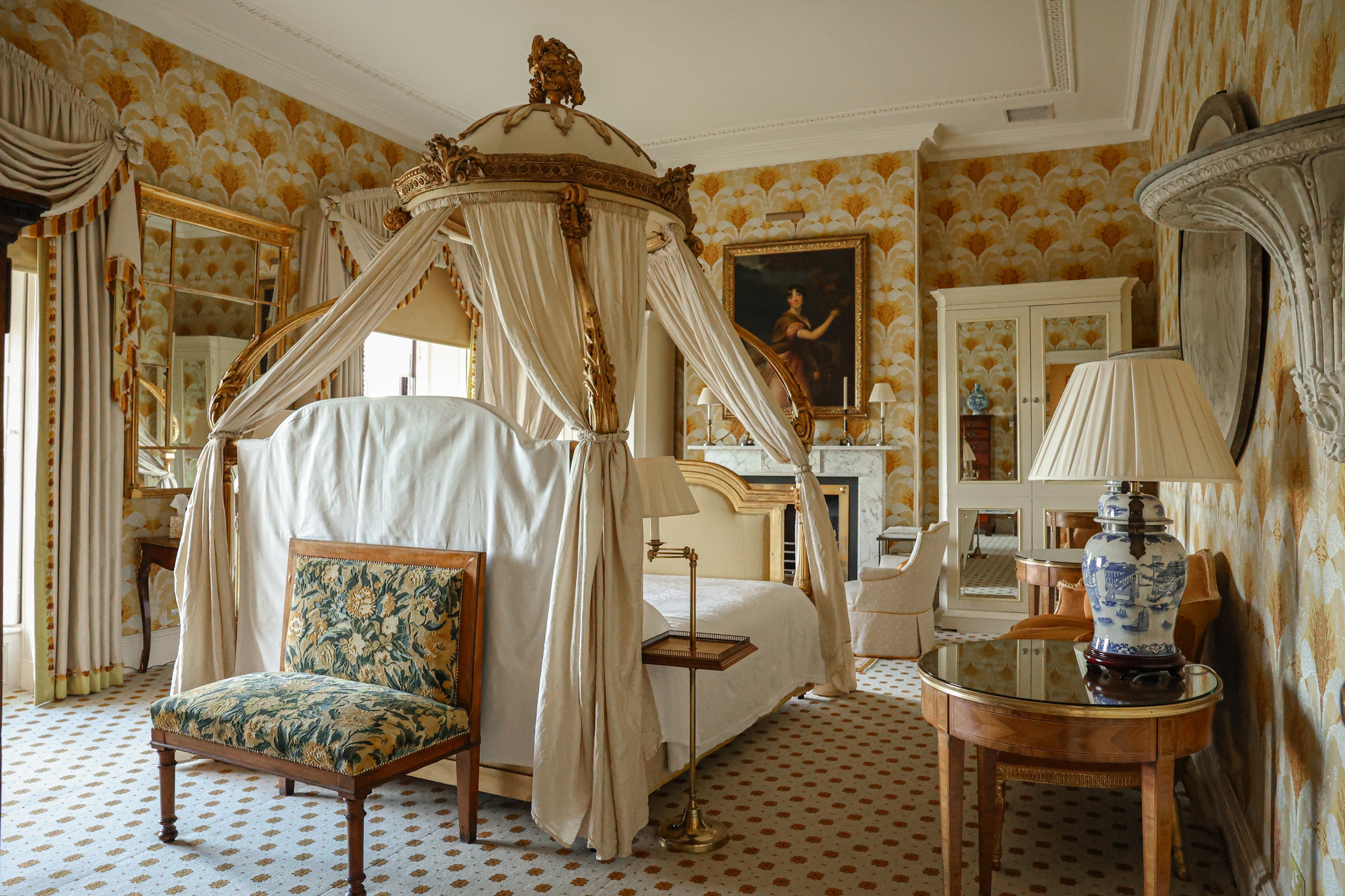 Westmeath Room at Ballyfin bridal suite Ireland