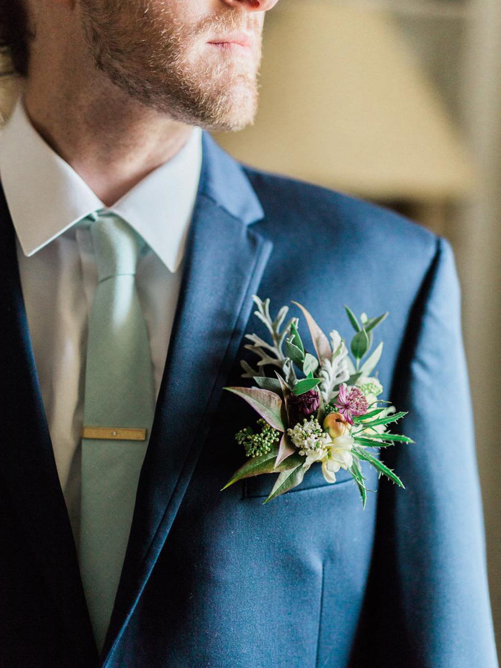 pocket square boutonniere